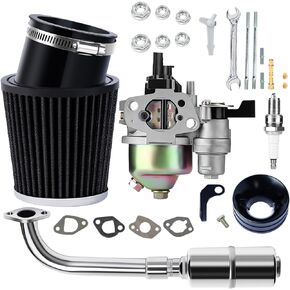 لمجموعة توربو محرك بريداتور 212cc - لـ 196cc 6.5Hp Gx160 BT200x CT200u لمجموعة البدء الكهربائية Predator 212، مجموعة Predator 212 Stage 1، أجزاء أداء Predator 212، محرك Predator (أزرق)