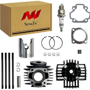 NewJ's 40mm 50cc Cylinder Piston Gasket Top End Kit Fit for Yamaha PW50 1981-2018