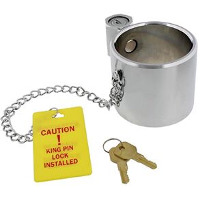 BISupply Semi Trailer King Pin Lock - Anti Theft 5th Wheel Hitch Locking Pin Kingpin Hitch Lock for RVs or Trailers