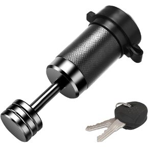 Trailer Coupler Lock 1/4" Dia, Trailer Tongue Lock with 3-1/2 Inch Span Fits Latch-Type Coupler, Solid Coupler Lock with Keys for Towing Boat Truck RV Car Trailer (1Pack)