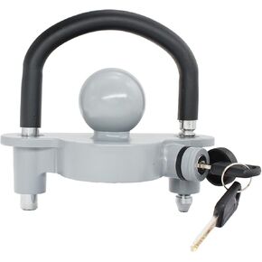 X-Haibei Trailer Coupler Lock fits 1 7/8, 2 and 2 5/16 inch Couplers, Universal Trailer Ball Hitch Locks, Heavy Duty Aluminum Body, Copper Lock Cylinder, Rustproof, Dust-Proof (Black) in Kuwait