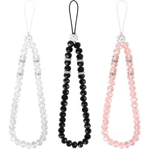 Crystal Cell Phone Lanyard, Cell Phone Lanyard Wrist Strap, Bling Phone Hand Wrist Lanyard Strap, Beaded Phone Strap, Cell Phone Charms Chain Accessories for Women Girls