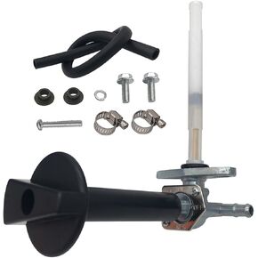 Fuel Tank Petcock Valve with Lever Screw Fits for 1997-2014 Honda Recon 250 TRX250TE TRX250TM 2x4 ES Fourmax Rancher TRX350 ATV Replaces 16950-HM8-003 16950-HN7-003