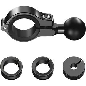 1" Aluminum Alloy Ball Mounts Adapter with 1 inch TPU Ball for Rails Diameter 0.5",0.87",1",1.26" Compatible with RAM Mounts Socket Arms Tool-Less Installation(R18*2)