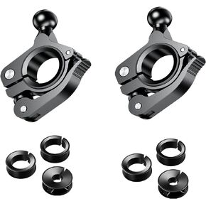 1" Aluminum Alloy Ball Mounts Adapter with 1 inch TPU Ball for Rails Diameter 0.5",0.87",1",1.26" Compatible with RAM Mounts Socket Arms Tool-Less Installation(R18*2)