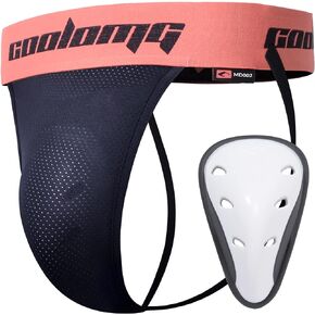COOLOMG Jock Strap with Athletic Cup Protective Sports Supporters for Adults Mens Baseball Football Hockey MMA