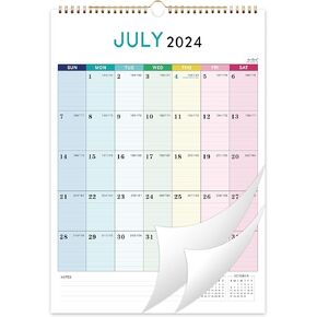 2024-2025 Wall Calendar - Calendar 2024-2025, Jul. 2024 - Dec. 2025, 12" x 17", 18 Months Wall Calendar 2024-2025, Hanging Hook - Colorful Lump