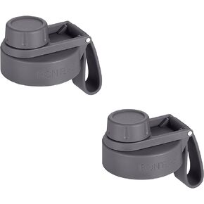 IRON °FLASK Spout Lid 2.0 for Wide Mouth, Insulated Sports Water Bottles fit only Iron Flask Bottles, Canteen Standard, Chug Lid, BPA Free 2 Lids (Graphite)