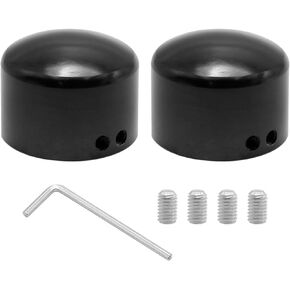 أغطية صواميل المحور الأمامي أغطية شوكة لدراجة Harley Davidson Touring Softail Sportster Dyna Trike Electra Street Road Glide Road King Fat Boyoy 2002-2023، أسود in Kuwait