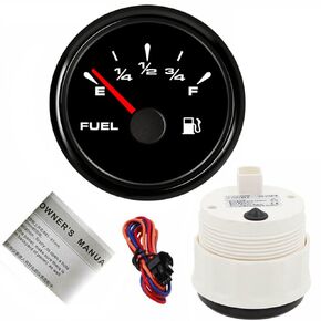 52mm/2-1/16" Fuel Level Gauge 7 Backlight Colors 0-90ohms 10-180ohms 73-10ohms 0-190ohms 240-33ohms Anti-Vibration Anti-Over-Voltage Waterproof IP67