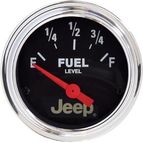 Auto Meter 880428 Jeep Electric Fuel Level Gauge, 2 1/16" - Short Sweep/Electric