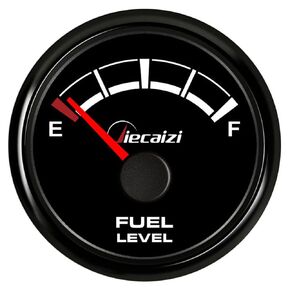 52mm/2-1/16" Fuel Level Gauge Waterproof 7 Backlight Colors 0-90ohms 16-158ohms 73-10ohms 0-190ohms 240-33ohms Anti-Vibration Anti-Over-Voltage IP67