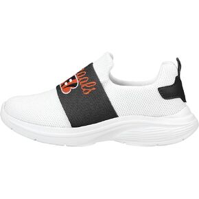 FOCO Cincinnati Bengals NFL Womens Script Wordmark White Slip On Sneakers - 7
