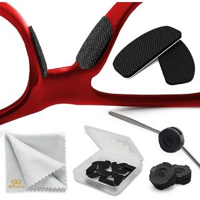Eyeglass Nose Pads Grips - 1 mm Adhesive Glasses Nose Grip Non Slip - Silicone Eyeglasses Nose Pads Anti Slip - Sunglass Nose Pads Bridge 6 Pairs - 1mm x 7mm x 16mm