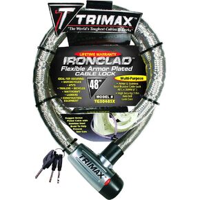 Trimax TG3072SX Supermax Security Armor مطلي كابل قفل من الفولاذ المقاوم للصدأ مقاس 72 بوصة × 26 مم