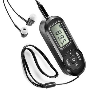 Portable Radio FM, Digital Radio with Bluetooth Speaker, LCD Display, Headphone Jack, Support TF Card, Battery Powered Radio with LED Flashlight, Excellent Reception for Indoor & Outdoor