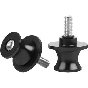 2Pcs 8MM M8 X1.5 Motorcycle Swing Arm Spools Sliders CNC Aluminum Swingarm Spools Stand Screw Compatible with Z900 Z1000 ZX10R ZX6R CBR600RR CBR900RR CBR1000RR(Black)