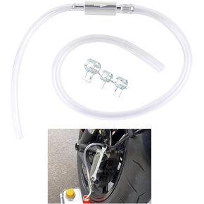 Motorcycle Brake Bleeder Hose,One Way Check Valve Brake Fluid Bleeder Kit with Tube & Clamp,Universal Motorcycle Accessories Brake System Bleeding Tools for Clutch,Hydraulic Brake