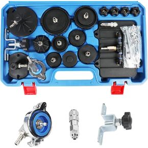 MR CARTOOL Automotive Brake Bleeder Kit 12PCS Brake Master Cylinder Adapters with 1PCS Quick Coupler, Brake System Fluid Bleeding Tools Set for Most Vehicles