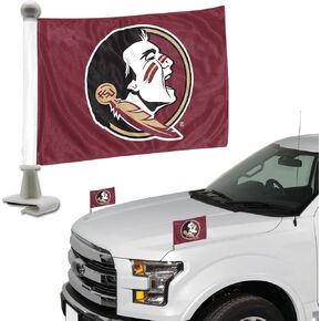 FANMATS 61902 Florida State Seminoles Ambassador Car Flags - 2 Pack Mini Auto Flags, 4in X 6in, Perfect for Hood or Trunk in Saudi Arabia