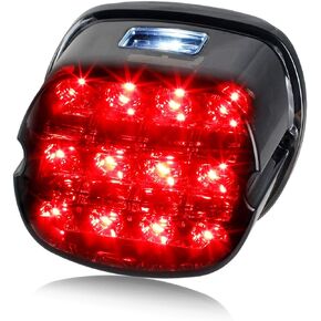 QUASCO Led Motorcycle Brake Tail Light Smoked Lens Taillight Compatible with Harley Road King Electra Glide Ultra Classic XL883 XL883L, Sportster
