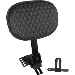 Adjustable Plug-in Driver Rider Backrest Custom Kit for Harley Electra Glides 1997-2021 Made Fit for Touring Models Road King Street Glide (Chrome Finished)