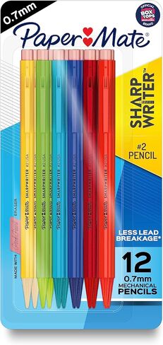 Paper Mate SharpWriter Mechanical Pencils, 0.7mm, HB #2, Yellow, 12 Count in Saudi Arabia