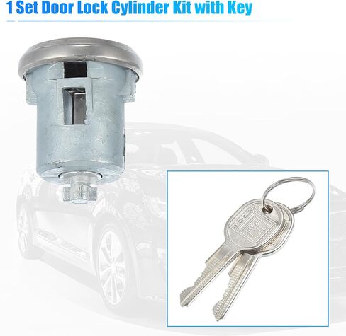 X AUTOHAUX مجموعة واحدة من أسطوانة قفل الباب مع مفاتيح لشاحنة Chevy C10 C20 C30 1500 2500 3500 SUV Blazer Jimmy قفل باب السيارة قفل الإشعال مفتاح الأسطوانة 608307 in Saudi Arabia