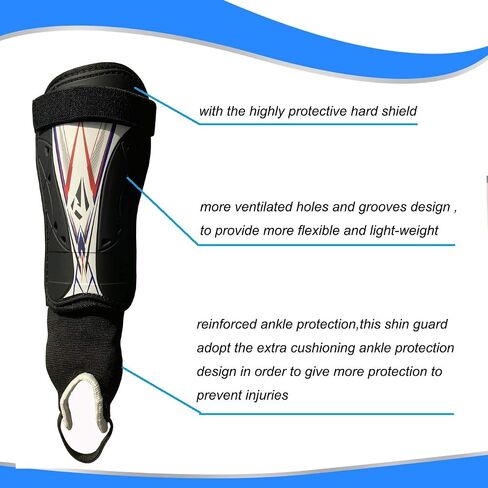 Soccer Football shin Guards with Low-Profile Flexible Super Protection,Great for Youth, Junior in Saudi Arabia