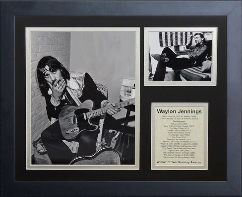 مجموعة صور بإطار من Legends Never Die "Waylon Jennings، مقاس 11 × 14 بوصة (16373U) in Kuwait