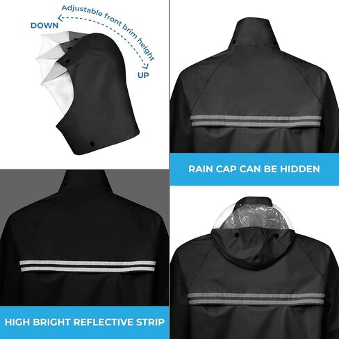 Rain Suits For Women Waterproof With Hood | Motorcycle Rain Gear | Heavy Duty Raincoat in Saudi Arabia