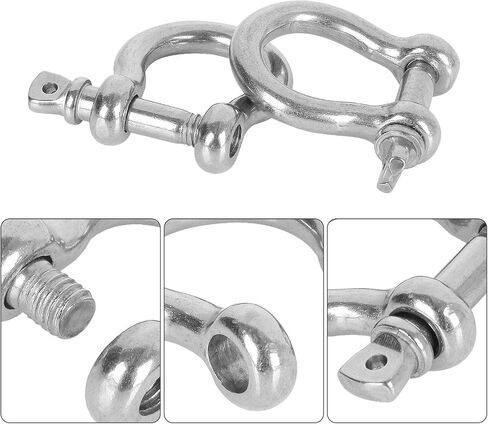 14 قطعة من الفولاذ المقاوم للصدأ M8 برغي تكبل 5/16 بوصة سلسلة تكبل القوس تكبل Clevis الثقيلة برغي دبوس تكبل لمرساة، سحب، قبالة الطريق الانتعاش in Kuwait