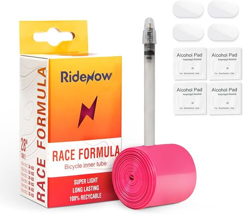 Ridenow 700C Bike Inner Tube TPU Road Bicycle Tire 28'' 700C Bike Tube Compatible with 700x18C/23C/25C/28C/30C/32C Valve Length Presta 65mm (Include 4 PCS Bike Inner Tire Patch Repair Kit) in Saudi Arabia
