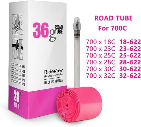 Ridenow 700C Bike Inner Tube TPU Road Bicycle Tire 28'' 700C Bike Tube Compatible with 700x18C/23C/25C/28C/30C/32C Valve Length Presta 65mm (Include 4 PCS Bike Inner Tire Patch Repair Kit) in Saudi Arabia