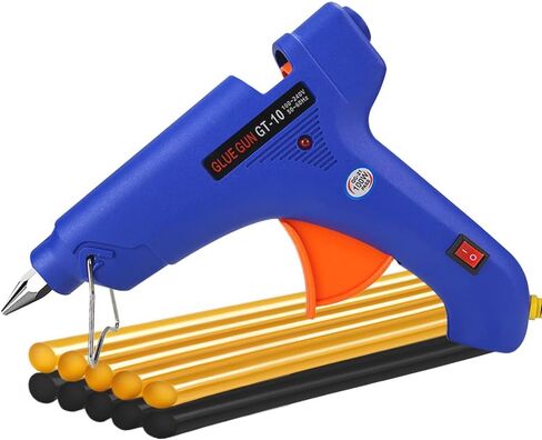 مسدس صمغ ساخن 100 وات - طقم مسدس صمغ مع 10 قطع من أعواد الصمغ الساخنة عالية الالتصاق لإصلاح دنتات السيارة وصياغتها، إصلاحات سريعة للمنزل من الفنون اليدوية in Kuwait