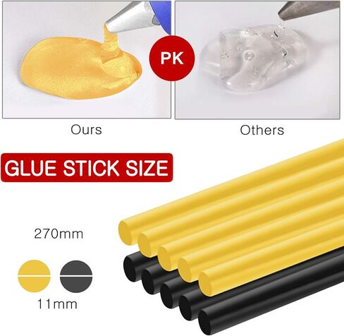 مسدس صمغ ساخن 100 وات - طقم مسدس صمغ مع 10 قطع من أعواد الصمغ الساخنة عالية الالتصاق لإصلاح دنتات السيارة وصياغتها، إصلاحات سريعة للمنزل من الفنون اليدوية in Kuwait