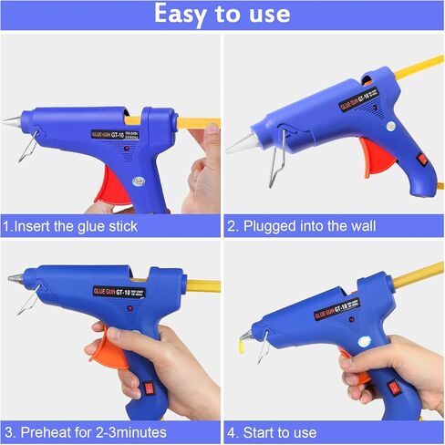 مسدس صمغ ساخن 100 وات - طقم مسدس صمغ مع 10 قطع من أعواد الصمغ الساخنة عالية الالتصاق لإصلاح دنتات السيارة وصياغتها، إصلاحات سريعة للمنزل من الفنون اليدوية in Kuwait