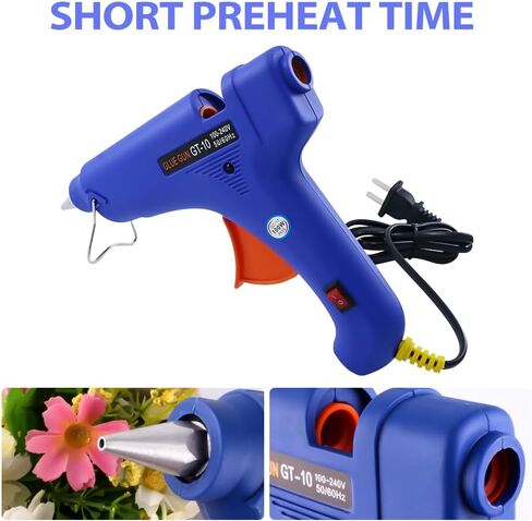 مسدس صمغ ساخن 100 وات - طقم مسدس صمغ مع 10 قطع من أعواد الصمغ الساخنة عالية الالتصاق لإصلاح دنتات السيارة وصياغتها، إصلاحات سريعة للمنزل من الفنون اليدوية in Kuwait