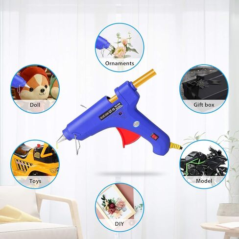 مسدس صمغ ساخن 100 وات - طقم مسدس صمغ مع 10 قطع من أعواد الصمغ الساخنة عالية الالتصاق لإصلاح دنتات السيارة وصياغتها، إصلاحات سريعة للمنزل من الفنون اليدوية in Kuwait
