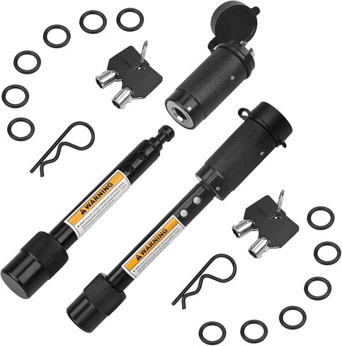 RVMATE Trailer Hitch Lock 5/8" Dia. for Class III IV 2"& 2-1/2" Receiver, Anti-Theft Steel Locking Hitch Pin with 2 Keys for Towing Trailer/Truck/Bike Rack in Saudi Arabia