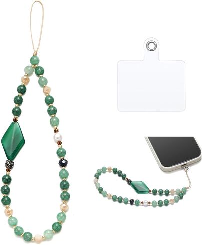 S.J JEWELRY Phone Charm Phone Wrist Strap with Tether Tab Beaded Phone Lanyard Phone Wristlet Handmade Semi-Precious Gemstone Phone Chain in Saudi Arabia