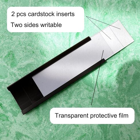 Mr-Label 30 Pack 1x3 in Magnetic Label Holder, with Printable Label Insert & Transparent Plastic Protective Film, C Channel Magnet Label for Metal Shelf Cabinet Locker (1x3 in, 30 pack) in Saudi Arabia