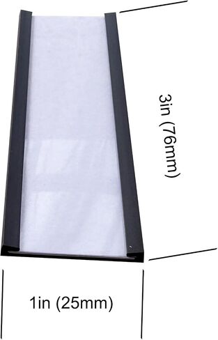Mr-Label 30 Pack 1x3 in Magnetic Label Holder, with Printable Label Insert & Transparent Plastic Protective Film, C Channel Magnet Label for Metal Shelf Cabinet Locker (1x3 in, 30 pack) in Saudi Arabia