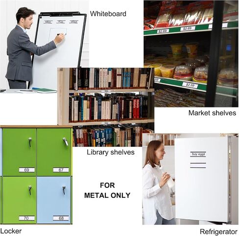 Mr-Label 30 Pack 1x3 in Magnetic Label Holder, with Printable Label Insert & Transparent Plastic Protective Film, C Channel Magnet Label for Metal Shelf Cabinet Locker (1x3 in, 30 pack) in Saudi Arabia