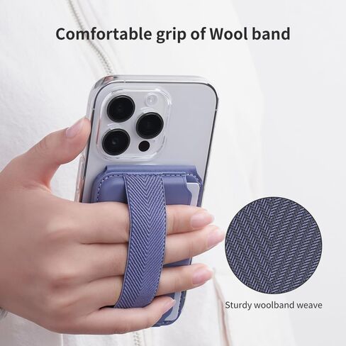 حامل بطاقات مغناطيسية للسحب والإخراج من Sinjimoru، محفظة هاتف لـ Magsafe مع مسند متوافق مع سلسلة iPhone 15 14 13 12. حامل علامة التبويب M-Pull in Kuwait