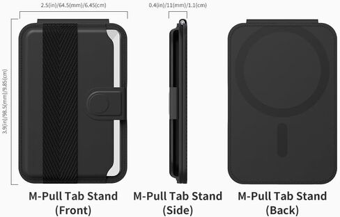 حامل بطاقات مغناطيسية للسحب والإخراج من Sinjimoru، محفظة هاتف لـ Magsafe مع مسند متوافق مع سلسلة iPhone 15 14 13 12. حامل علامة التبويب M-Pull in Kuwait