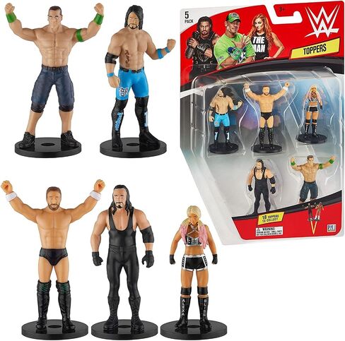 أغطية أقلام WWE Superstar، مجموعة من 5 - نجوم WWE للكتابة، ديكور الحفلات، هدايا علوية - Ultimate Warrior، Rey Mysterio، The Rock، Becky Lynch والمزيد من PMI in Saudi Arabia