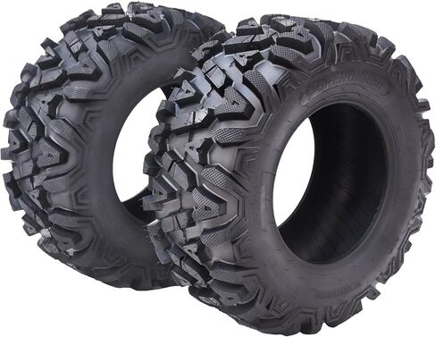 ATV Tires 26x11-12-6PR, All Terrain 20MM Tread Depth Tires For Sand Mud Stream Off-Road, Tubeless Set of 2 in Saudi Arabia