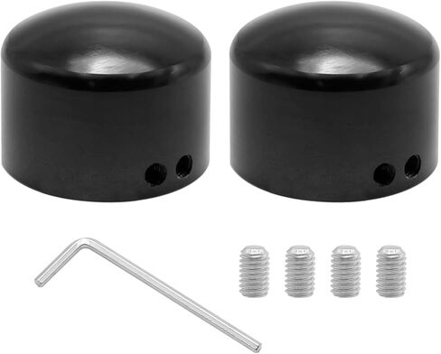 أغطية صواميل المحور الأمامي أغطية شوكة لدراجة Harley Davidson Touring Softail Sportster Dyna Trike Electra Street Road Glide Road King Fat Boyoy 2002-2023، أسود in Kuwait