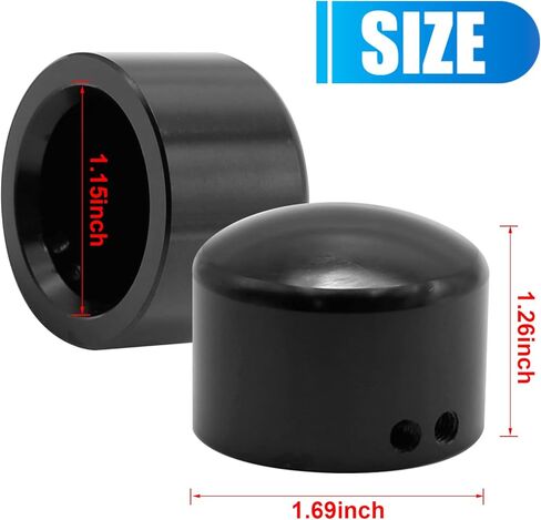 أغطية صواميل المحور الأمامي أغطية شوكة لدراجة Harley Davidson Touring Softail Sportster Dyna Trike Electra Street Road Glide Road King Fat Boyoy 2002-2023، أسود in Kuwait